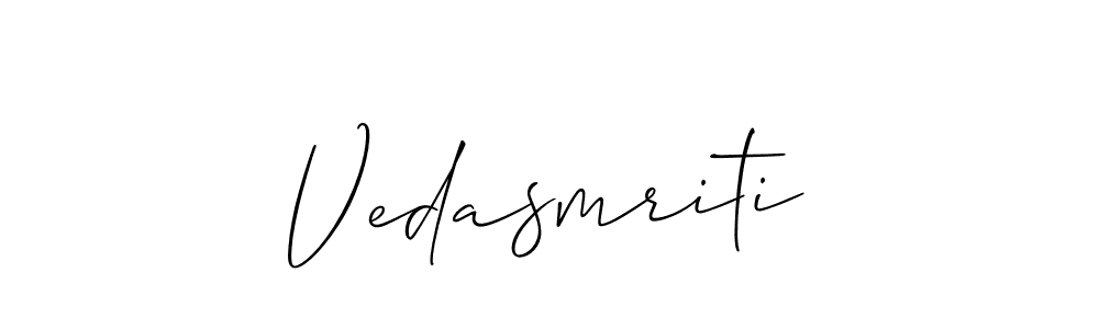You can use this online signature creator to create a handwritten signature for the name Vedasmriti. This is the best online autograph maker. Vedasmriti signature style 2 images and pictures png