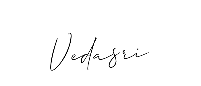 Vedasri stylish signature style. Best Handwritten Sign (Allison_Script) for my name. Handwritten Signature Collection Ideas for my name Vedasri. Vedasri signature style 2 images and pictures png