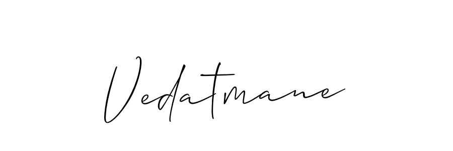 It looks lik you need a new signature style for name Vedatmane. Design unique handwritten (Allison_Script) signature with our free signature maker in just a few clicks. Vedatmane signature style 2 images and pictures png