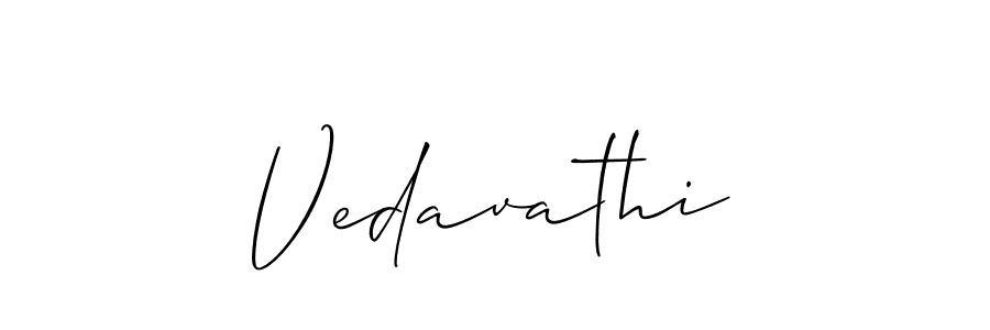 How to make Vedavathi signature? Allison_Script is a professional autograph style. Create handwritten signature for Vedavathi name. Vedavathi signature style 2 images and pictures png