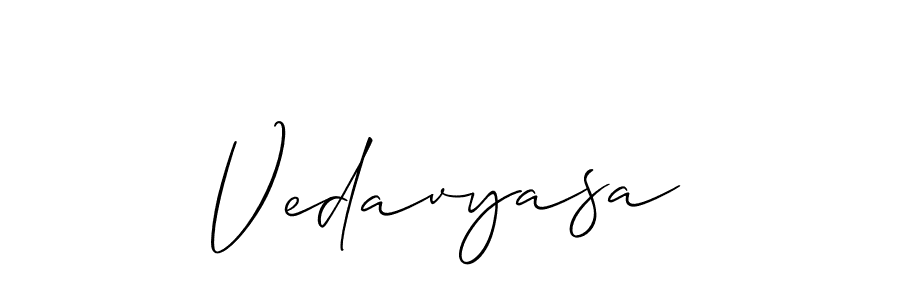 Similarly Allison_Script is the best handwritten signature design. Signature creator online .You can use it as an online autograph creator for name Vedavyasa. Vedavyasa signature style 2 images and pictures png