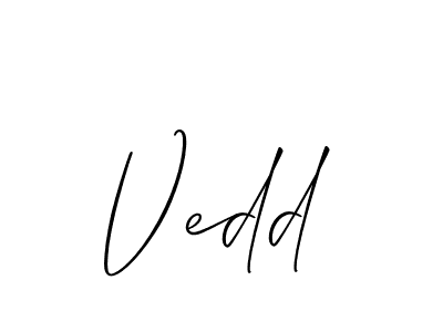 The best way (Allison_Script) to make a short signature is to pick only two or three words in your name. The name Vedd include a total of six letters. For converting this name. Vedd signature style 2 images and pictures png