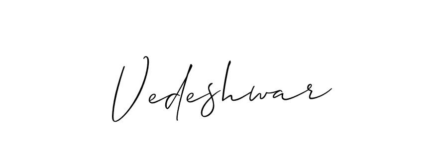 Design your own signature with our free online signature maker. With this signature software, you can create a handwritten (Allison_Script) signature for name Vedeshwar. Vedeshwar signature style 2 images and pictures png