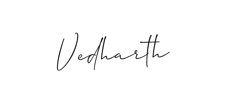 You can use this online signature creator to create a handwritten signature for the name Vedharth. This is the best online autograph maker. Vedharth signature style 2 images and pictures png