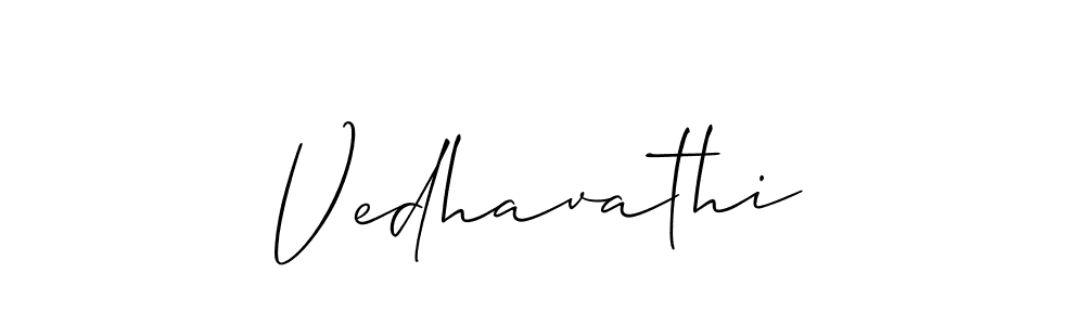 It looks lik you need a new signature style for name Vedhavathi. Design unique handwritten (Allison_Script) signature with our free signature maker in just a few clicks. Vedhavathi signature style 2 images and pictures png