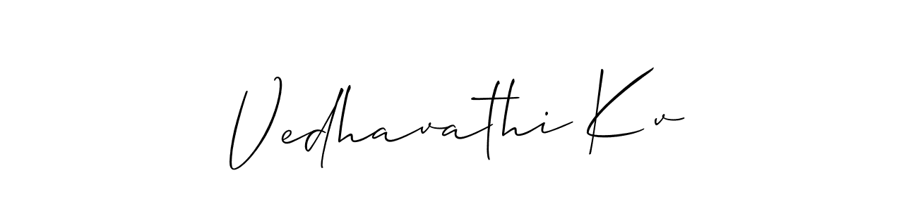 Make a beautiful signature design for name Vedhavathi Kv. Use this online signature maker to create a handwritten signature for free. Vedhavathi Kv signature style 2 images and pictures png