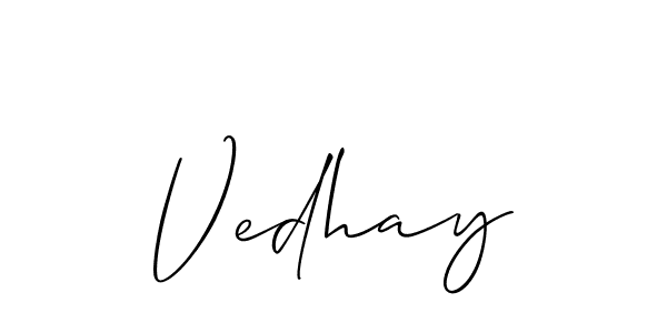 Also we have Vedhay name is the best signature style. Create professional handwritten signature collection using Allison_Script autograph style. Vedhay signature style 2 images and pictures png