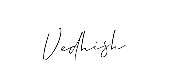 Also You can easily find your signature by using the search form. We will create Vedhish name handwritten signature images for you free of cost using Allison_Script sign style. Vedhish signature style 2 images and pictures png