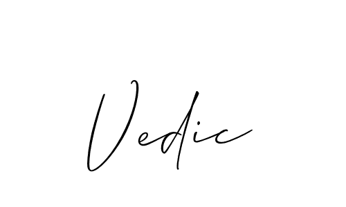 Make a beautiful signature design for name Vedic. Use this online signature maker to create a handwritten signature for free. Vedic signature style 2 images and pictures png