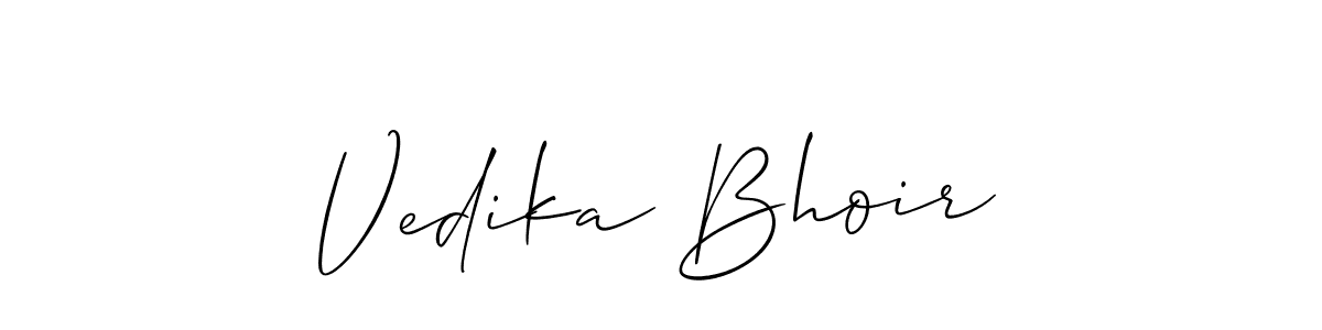 How to make Vedika Bhoir signature? Allison_Script is a professional autograph style. Create handwritten signature for Vedika Bhoir name. Vedika Bhoir signature style 2 images and pictures png