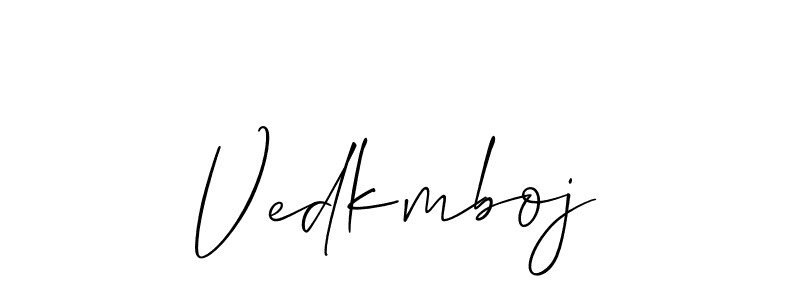 Once you've used our free online signature maker to create your best signature Allison_Script style, it's time to enjoy all of the benefits that Vedkmboj name signing documents. Vedkmboj signature style 2 images and pictures png