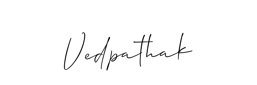 You should practise on your own different ways (Allison_Script) to write your name (Vedpathak) in signature. don't let someone else do it for you. Vedpathak signature style 2 images and pictures png