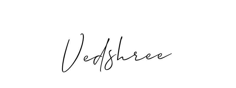 Design your own signature with our free online signature maker. With this signature software, you can create a handwritten (Allison_Script) signature for name Vedshree. Vedshree signature style 2 images and pictures png