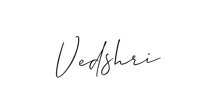 Vedshri stylish signature style. Best Handwritten Sign (Allison_Script) for my name. Handwritten Signature Collection Ideas for my name Vedshri. Vedshri signature style 2 images and pictures png