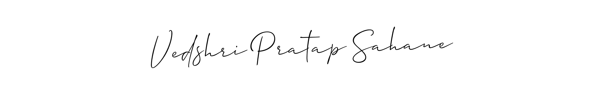 Make a beautiful signature design for name Vedshri Pratap Sahane. With this signature (Allison_Script) style, you can create a handwritten signature for free. Vedshri Pratap Sahane signature style 2 images and pictures png