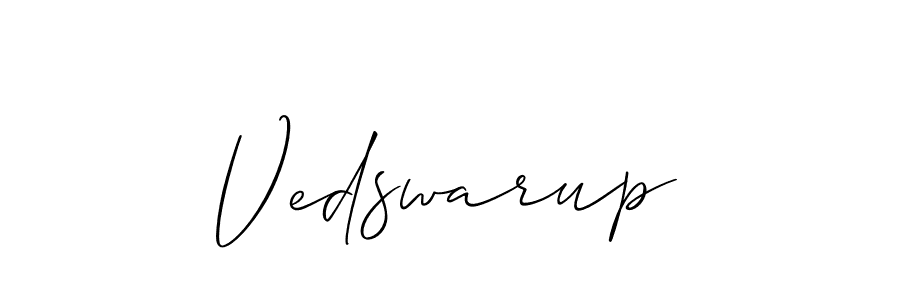 Create a beautiful signature design for name Vedswarup. With this signature (Allison_Script) fonts, you can make a handwritten signature for free. Vedswarup signature style 2 images and pictures png