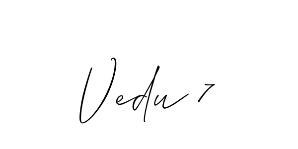 Also we have Vedu 7 name is the best signature style. Create professional handwritten signature collection using Allison_Script autograph style. Vedu 7 signature style 2 images and pictures png