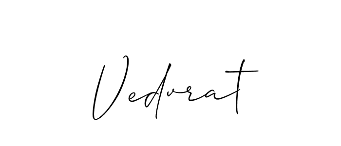 Design your own signature with our free online signature maker. With this signature software, you can create a handwritten (Allison_Script) signature for name Vedvrat. Vedvrat signature style 2 images and pictures png