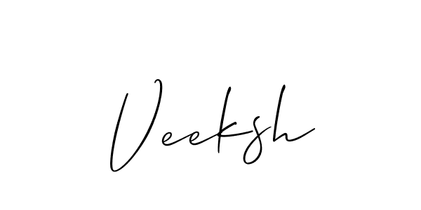 if you are searching for the best signature style for your name Veeksh. so please give up your signature search. here we have designed multiple signature styles  using Allison_Script. Veeksh signature style 2 images and pictures png