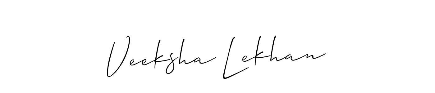 if you are searching for the best signature style for your name Veeksha Lekhan. so please give up your signature search. here we have designed multiple signature styles  using Allison_Script. Veeksha Lekhan signature style 2 images and pictures png