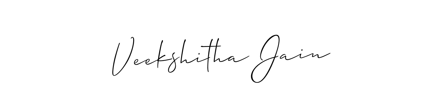 if you are searching for the best signature style for your name Veekshitha Jain. so please give up your signature search. here we have designed multiple signature styles  using Allison_Script. Veekshitha Jain signature style 2 images and pictures png