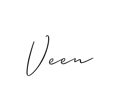 Make a beautiful signature design for name Veen. With this signature (Allison_Script) style, you can create a handwritten signature for free. Veen signature style 2 images and pictures png