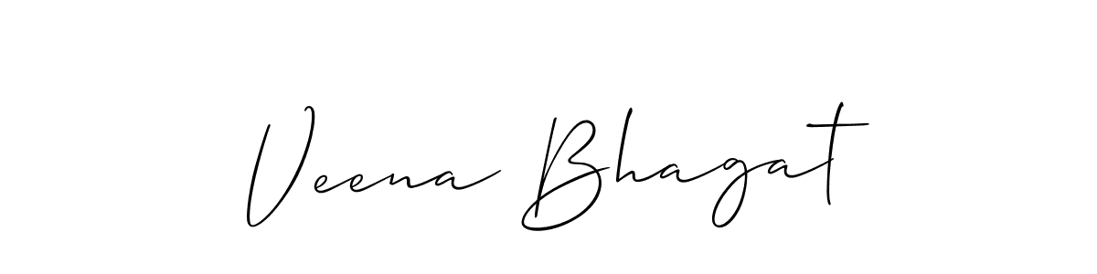 How to make Veena Bhagat name signature. Use Allison_Script style for creating short signs online. This is the latest handwritten sign. Veena Bhagat signature style 2 images and pictures png