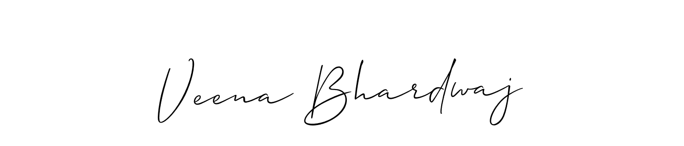 Veena Bhardwaj stylish signature style. Best Handwritten Sign (Allison_Script) for my name. Handwritten Signature Collection Ideas for my name Veena Bhardwaj. Veena Bhardwaj signature style 2 images and pictures png