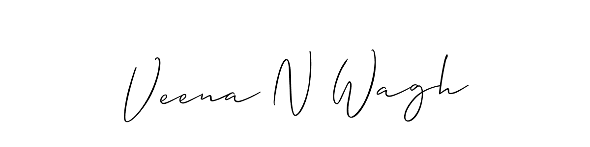if you are searching for the best signature style for your name Veena N Wagh. so please give up your signature search. here we have designed multiple signature styles  using Allison_Script. Veena N Wagh signature style 2 images and pictures png