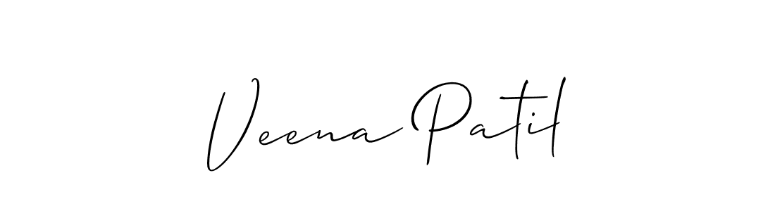 Veena Patil stylish signature style. Best Handwritten Sign (Allison_Script) for my name. Handwritten Signature Collection Ideas for my name Veena Patil. Veena Patil signature style 2 images and pictures png