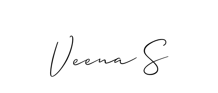 Create a beautiful signature design for name Veena S. With this signature (Allison_Script) fonts, you can make a handwritten signature for free. Veena S signature style 2 images and pictures png