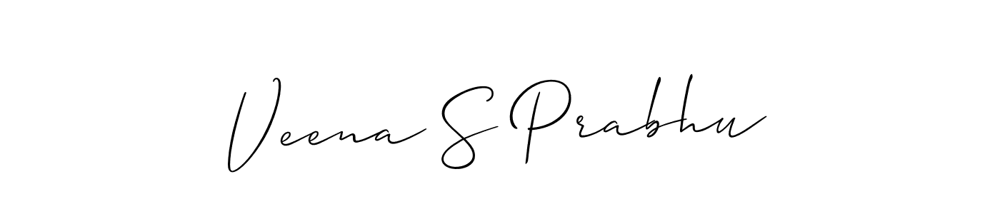 Also You can easily find your signature by using the search form. We will create Veena S Prabhu name handwritten signature images for you free of cost using Allison_Script sign style. Veena S Prabhu signature style 2 images and pictures png