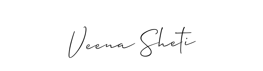 Use a signature maker to create a handwritten signature online. With this signature software, you can design (Allison_Script) your own signature for name Veena Sheti. Veena Sheti signature style 2 images and pictures png