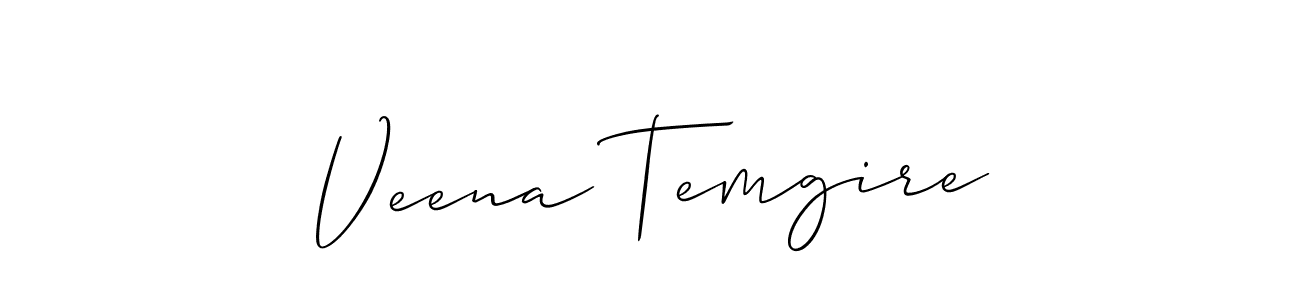 Make a beautiful signature design for name Veena Temgire. Use this online signature maker to create a handwritten signature for free. Veena Temgire signature style 2 images and pictures png