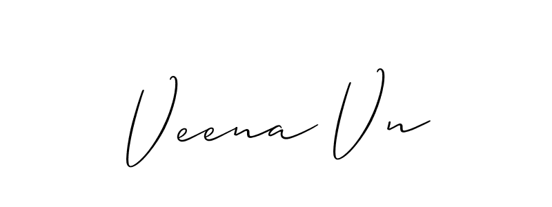 Design your own signature with our free online signature maker. With this signature software, you can create a handwritten (Allison_Script) signature for name Veena Vn. Veena Vn signature style 2 images and pictures png