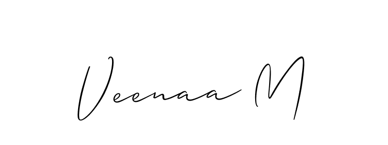 Make a beautiful signature design for name Veenaa M. Use this online signature maker to create a handwritten signature for free. Veenaa M signature style 2 images and pictures png