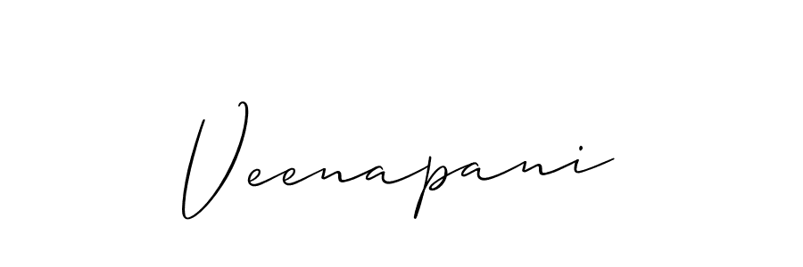 The best way (Allison_Script) to make a short signature is to pick only two or three words in your name. The name Veenapani include a total of six letters. For converting this name. Veenapani signature style 2 images and pictures png