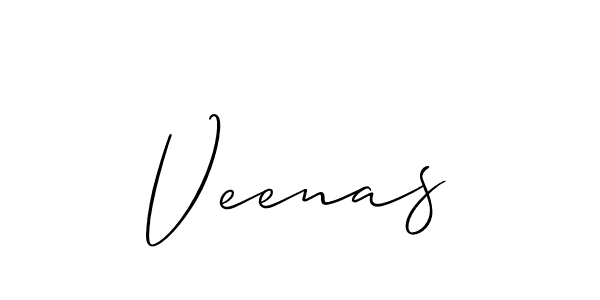 Veenas stylish signature style. Best Handwritten Sign (Allison_Script) for my name. Handwritten Signature Collection Ideas for my name Veenas. Veenas signature style 2 images and pictures png