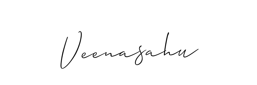 Use a signature maker to create a handwritten signature online. With this signature software, you can design (Allison_Script) your own signature for name Veenasahu. Veenasahu signature style 2 images and pictures png