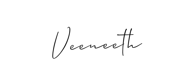 Make a beautiful signature design for name Veeneeth. With this signature (Allison_Script) style, you can create a handwritten signature for free. Veeneeth signature style 2 images and pictures png