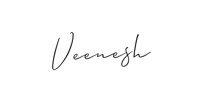 Design your own signature with our free online signature maker. With this signature software, you can create a handwritten (Allison_Script) signature for name Veenesh. Veenesh signature style 2 images and pictures png