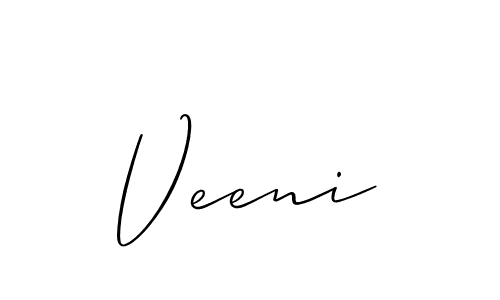 Best and Professional Signature Style for Veeni. Allison_Script Best Signature Style Collection. Veeni signature style 2 images and pictures png