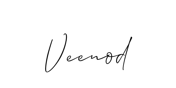 You should practise on your own different ways (Allison_Script) to write your name (Veenod) in signature. don't let someone else do it for you. Veenod signature style 2 images and pictures png