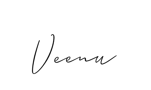 How to make Veenu signature? Allison_Script is a professional autograph style. Create handwritten signature for Veenu name. Veenu signature style 2 images and pictures png