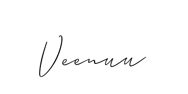 Allison_Script is a professional signature style that is perfect for those who want to add a touch of class to their signature. It is also a great choice for those who want to make their signature more unique. Get Veenuu name to fancy signature for free. Veenuu signature style 2 images and pictures png