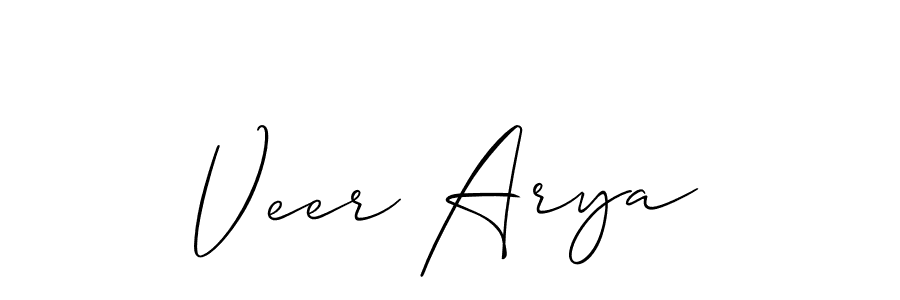 It looks lik you need a new signature style for name Veer Arya. Design unique handwritten (Allison_Script) signature with our free signature maker in just a few clicks. Veer Arya signature style 2 images and pictures png