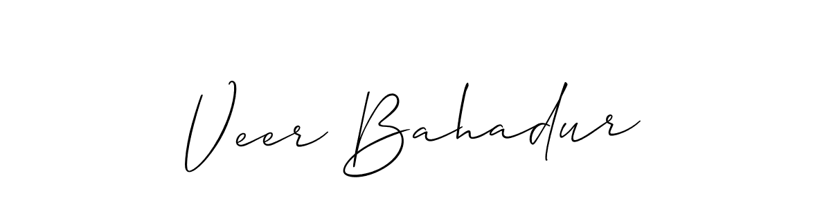 Also we have Veer Bahadur name is the best signature style. Create professional handwritten signature collection using Allison_Script autograph style. Veer Bahadur signature style 2 images and pictures png