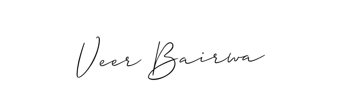 Also we have Veer Bairwa name is the best signature style. Create professional handwritten signature collection using Allison_Script autograph style. Veer Bairwa signature style 2 images and pictures png