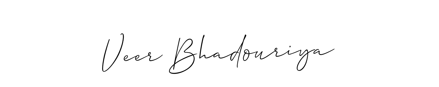 This is the best signature style for the Veer Bhadouriya name. Also you like these signature font (Allison_Script). Mix name signature. Veer Bhadouriya signature style 2 images and pictures png