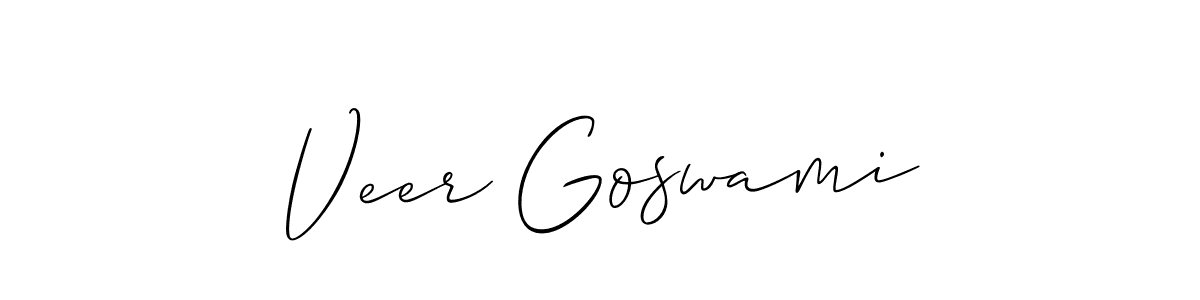 How to Draw Veer Goswami signature style? Allison_Script is a latest design signature styles for name Veer Goswami. Veer Goswami signature style 2 images and pictures png